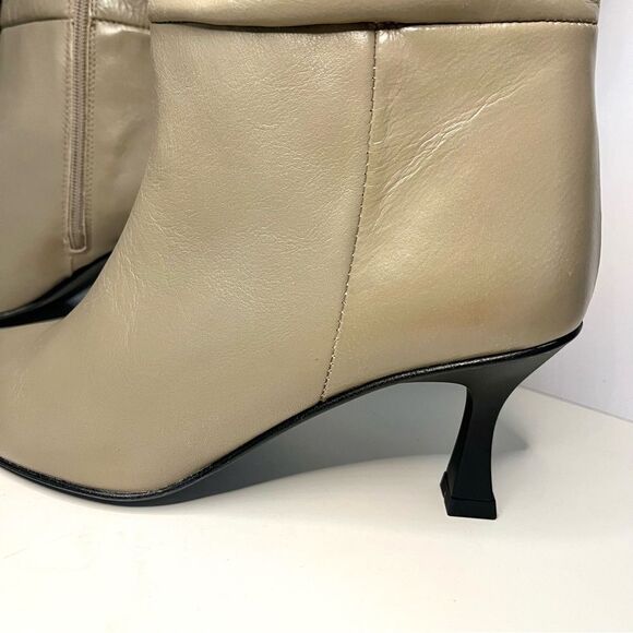 Free People Rocky Slouch Knee High Leather Boots Nickel Gray Taupe Size 7.5 NIB - Picture 7 of 13